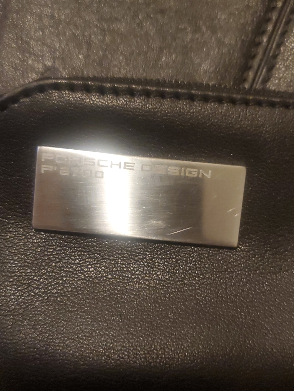 RARE•Porsche Design P'2700 Corporate Commuter Bag Black Leather Laptop/briefcase - Picture 3 of 16